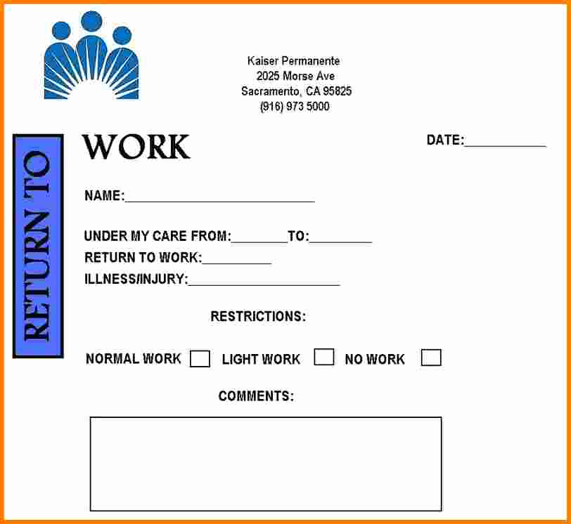 Doctors Note for Work Pdf Awesome Free Printable Doctors Note for Work