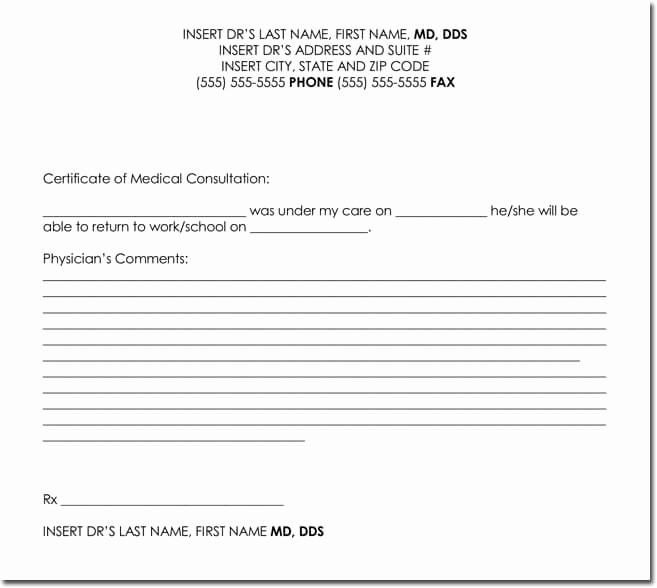 Doctors Note Template Microsoft Word Elegant Doctor S Note Templates 28 Blank formats to Create