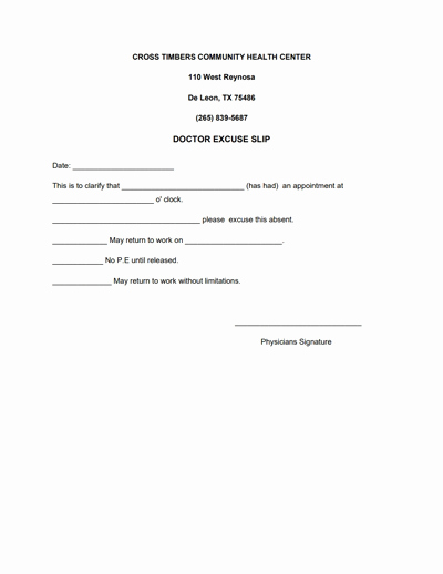 Doctors Note Template Pdf Unique Doctors Note for Work Template Download Create Fill and