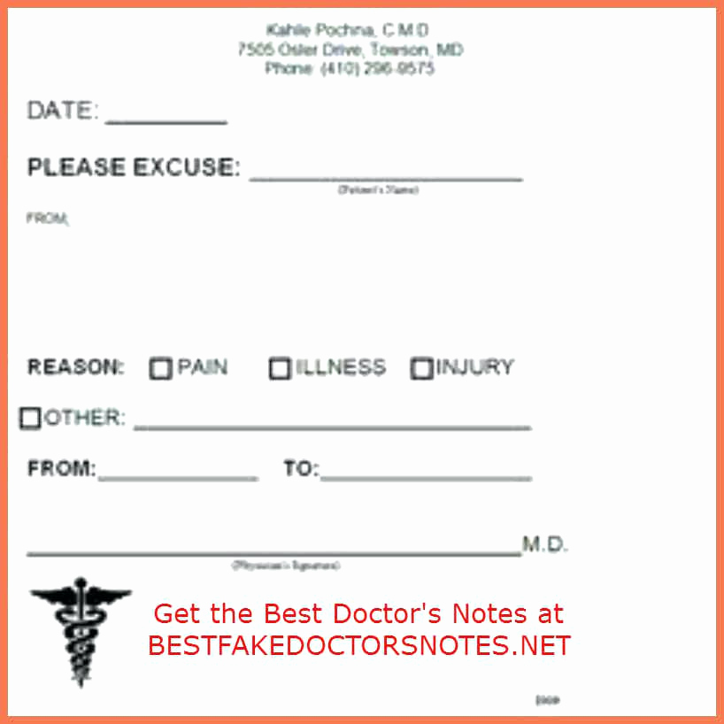 Doctors Notes for Missing Work Beautiful 9 10 Excuse Letter for Work From Doctor