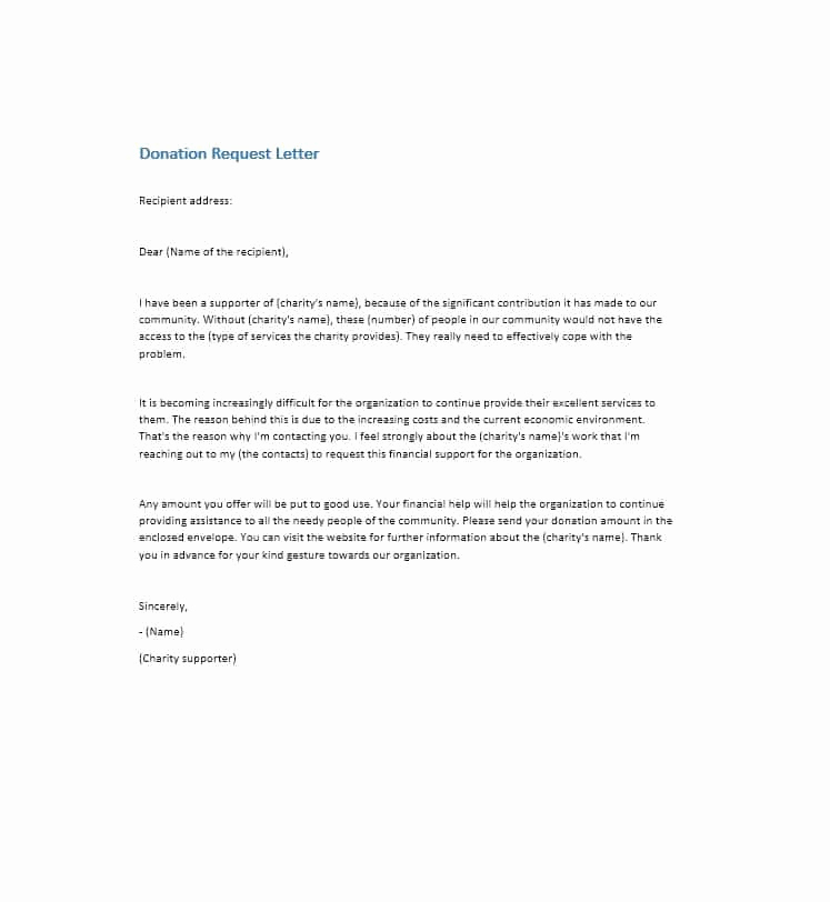 Donation Request Letter Template Best Of 43 Free Donation Request Letters &amp; forms Template Lab