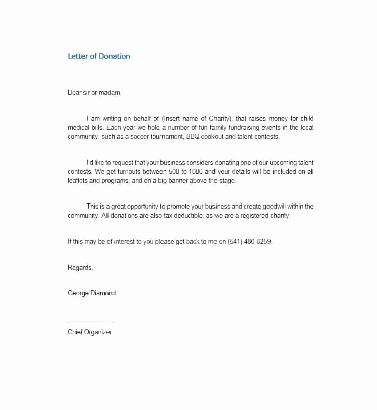 Donation Request Letter Template Elegant 43 Free Donation Request Letters &amp; forms Template Lab