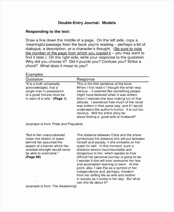 Double Entry Journal Template Lovely 10 Double Entry Journal Templates Pdf Doc