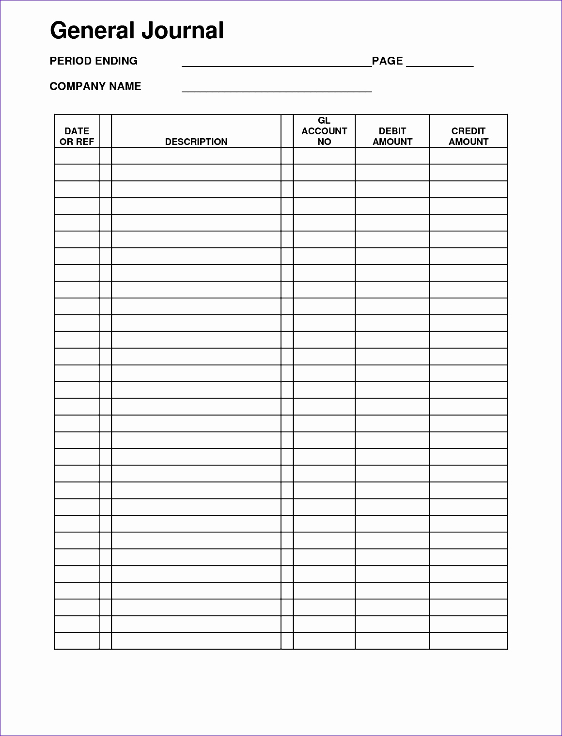 Double Entry Journal Template New 14 General Journal Excel Template Exceltemplates