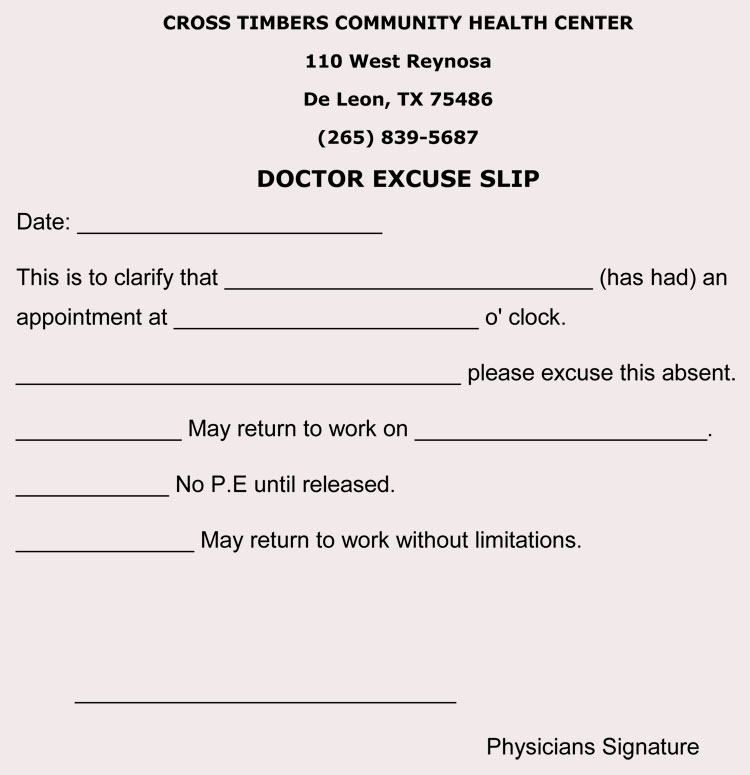 Dr Note for Work New Fake Doctors Note Excuse Get Out Of Work or School