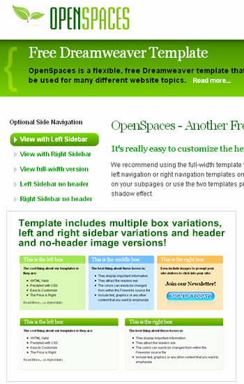Dream Weaver Web Templates Awesome Free Dreamweaver Templates and Website Templates