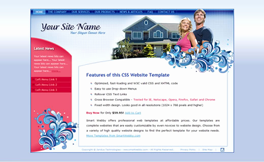 Dream Weaver Website Templates Unique Bubbly Blue Template