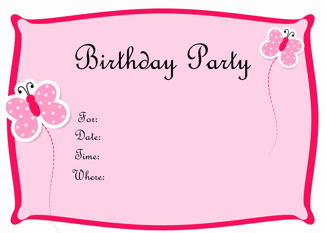Editable Birthday Invitations Templates Free Unique Free Birthday Invitations to Print