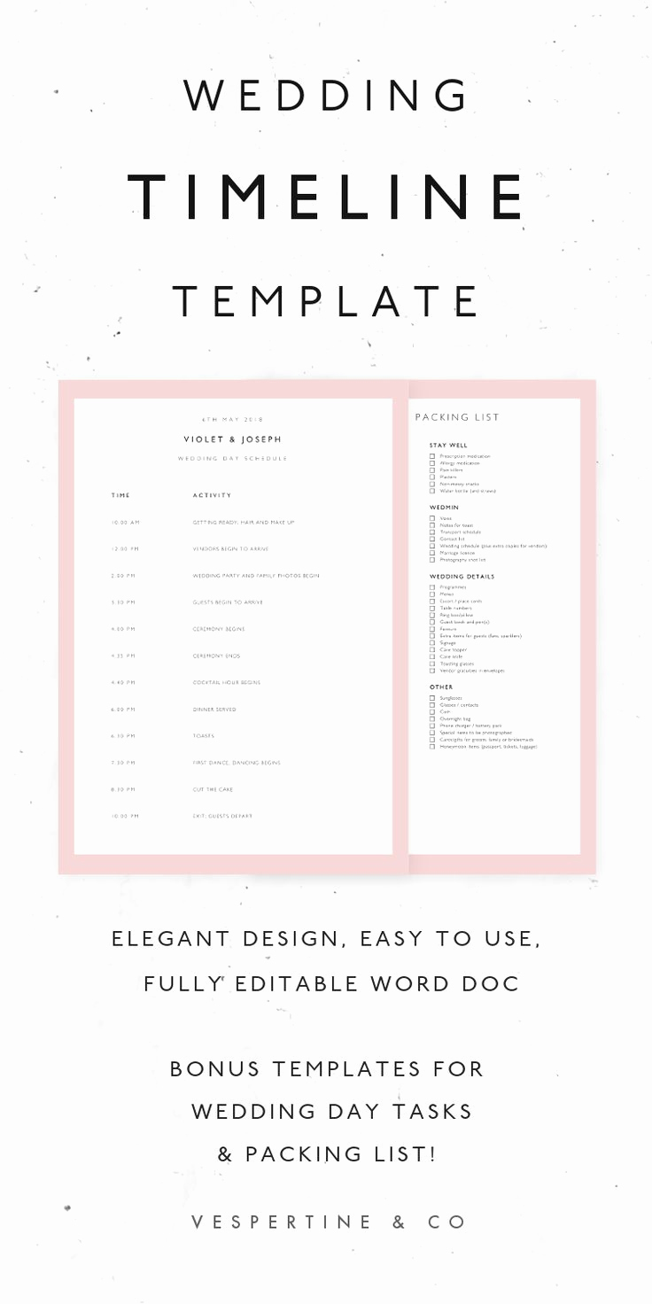 Editable Checklist Template Word Inspirational the 25 Best Wedding Timeline Template Ideas On Pinterest