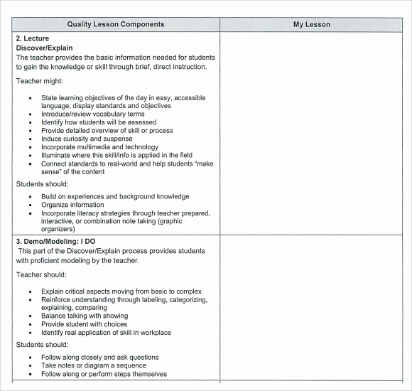 Elementary Lesson Plan Template Lovely 9 Teacher Lesson Plan Templates for Free Download