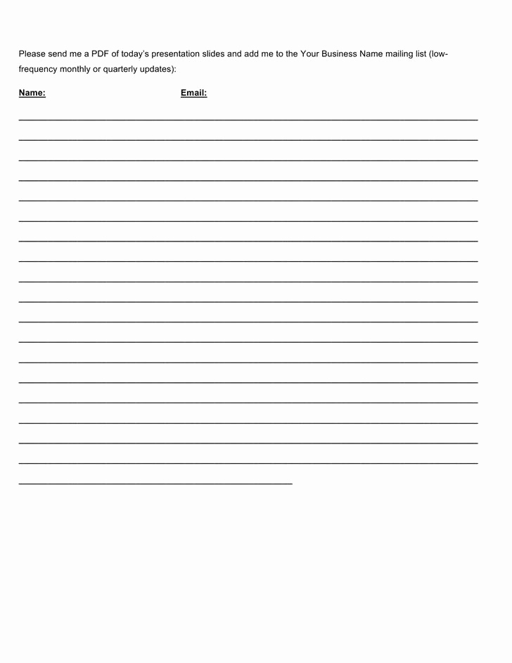 Email Sign Up Sheet Lovely 39 Sign Up Sheets Free Download