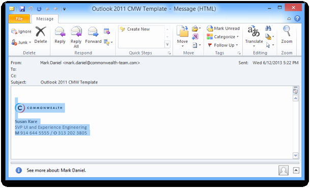 Email Signature Template Outlook Lovely Axinternet Blog