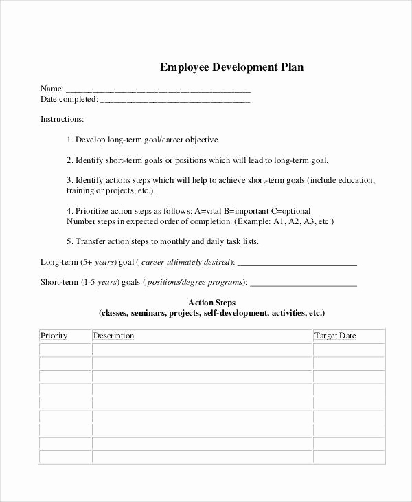 Employee Development Plan Template Fresh 10 Development Plan Samples &amp; Templates Pdf Docs