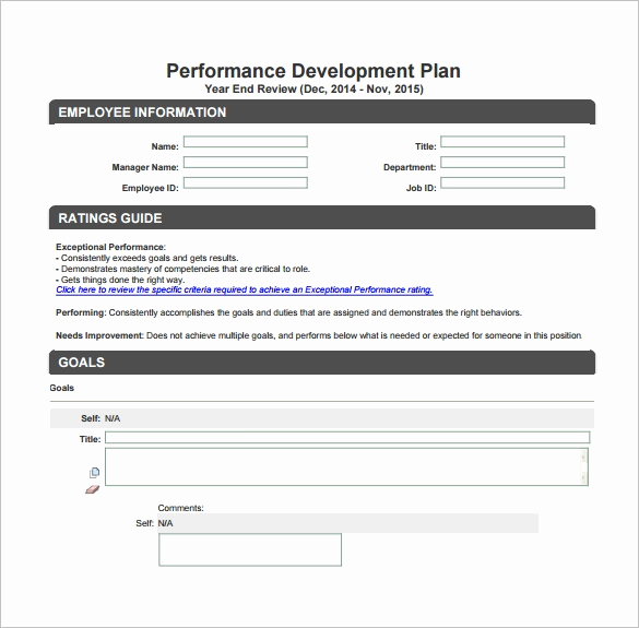 Employee Development Plan Templates Best Of Development Plan Template – 11 Free Word Pdf Documents
