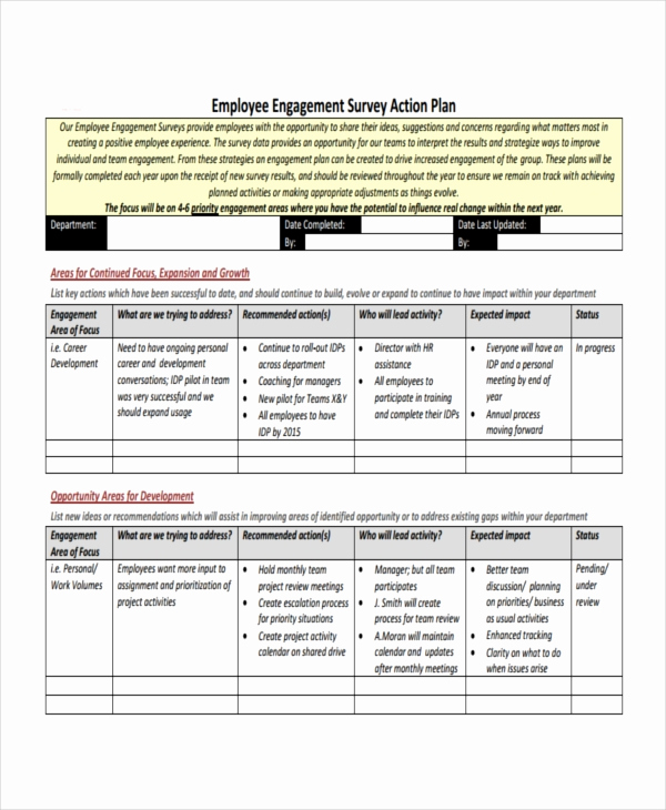 Employee Development Plans Templates Best Of Employee Action Plan Template 14 Free Sample Example