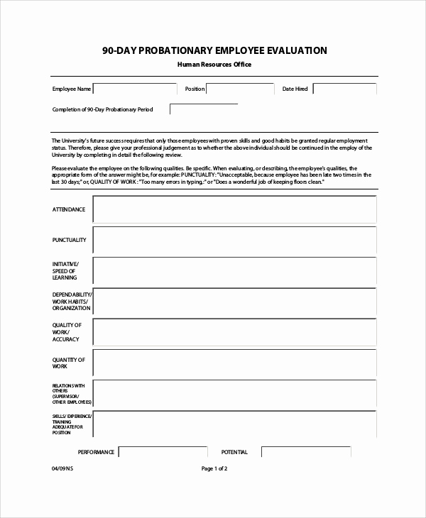 Employee Evaluation form Pdf Unique Sample Employee Evaluation form In Pdf 9 Examples In Pdf