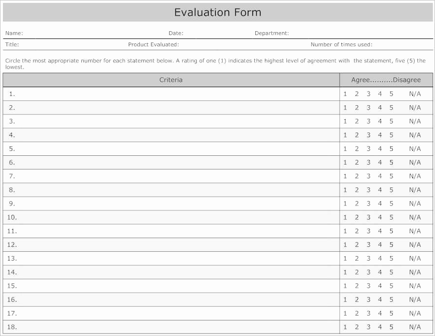 Employee Evaluation form Template Word Elegant 31 Employee Evaluation form Templates Free Word Excel