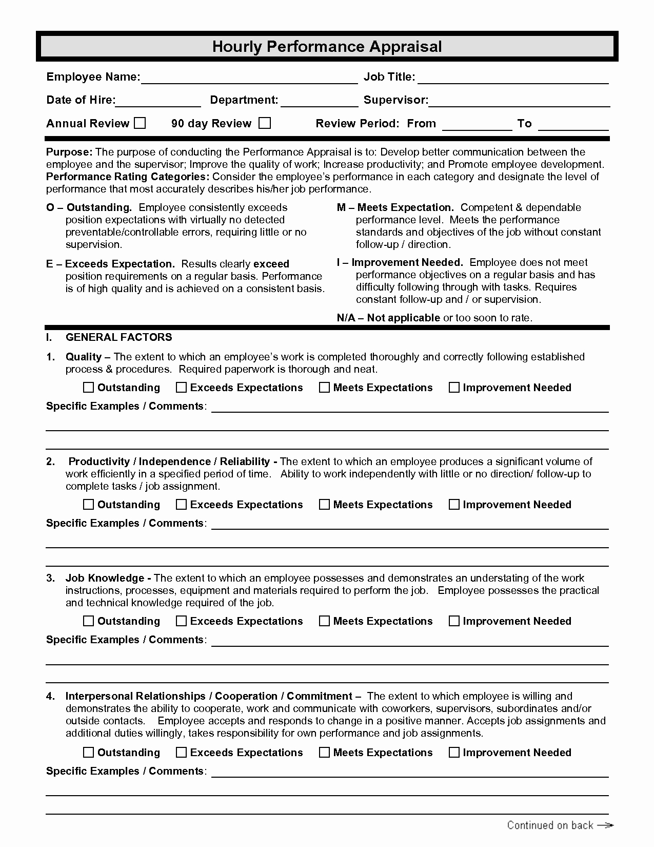 Employee Evaluation form Template Word Elegant Employee Review Template Word Google Search