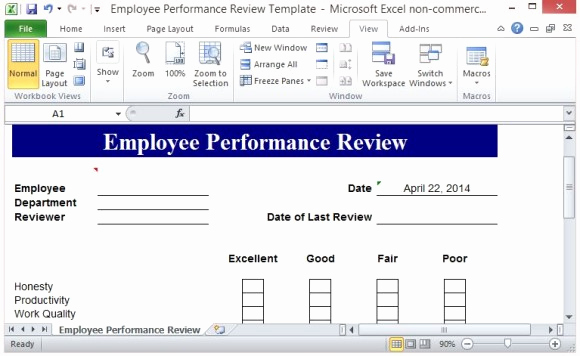 Employee Evaluation form Template Word Elegant Free Performance Review Template form for Word 2007