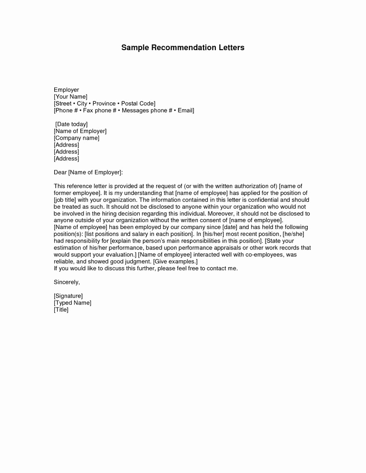 Employee Letters Of Recommendation Fresh Best 25 Employee Re Mendation Letter Ideas On Pinterest