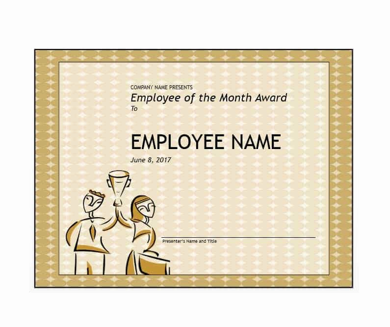 Employee Of the Month Template Awesome 30 Printable Employee Of the Month Certificates