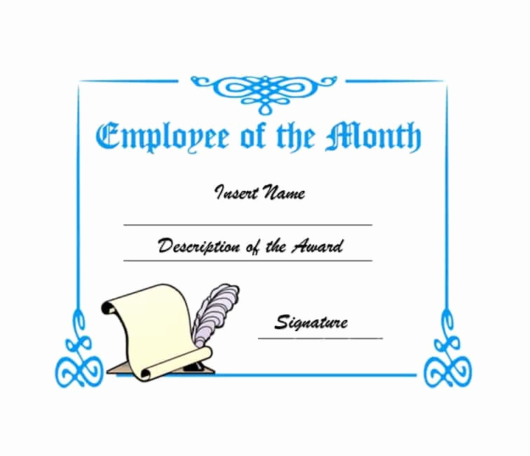 Employee Of the Month Template Luxury 30 Printable Employee Of the Month Certificates