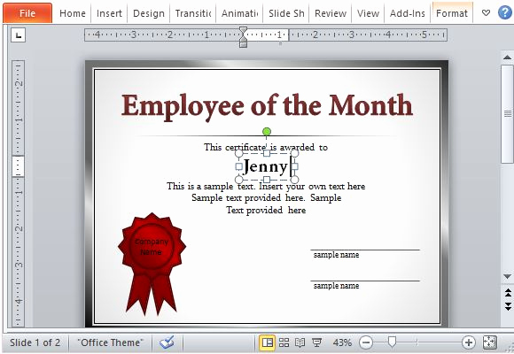 Employee Of the Month Template Unique Employee the Month Template