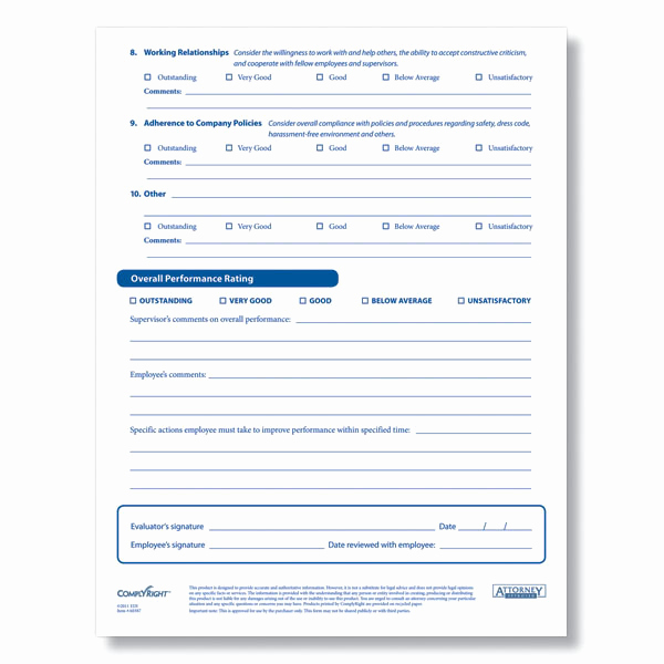 Employee Performance Evaluation form Beautiful Employee Appraisal form In Downloadable format for Easy