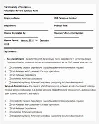 Employee Performance Evaluation form Fresh 140free Hr forms Free Word Excel Pdf Documents