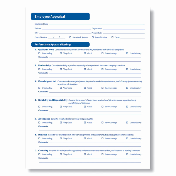 Employee Performance Evaluation form Luxury Employee Appraisal form In Downloadable format for Easy