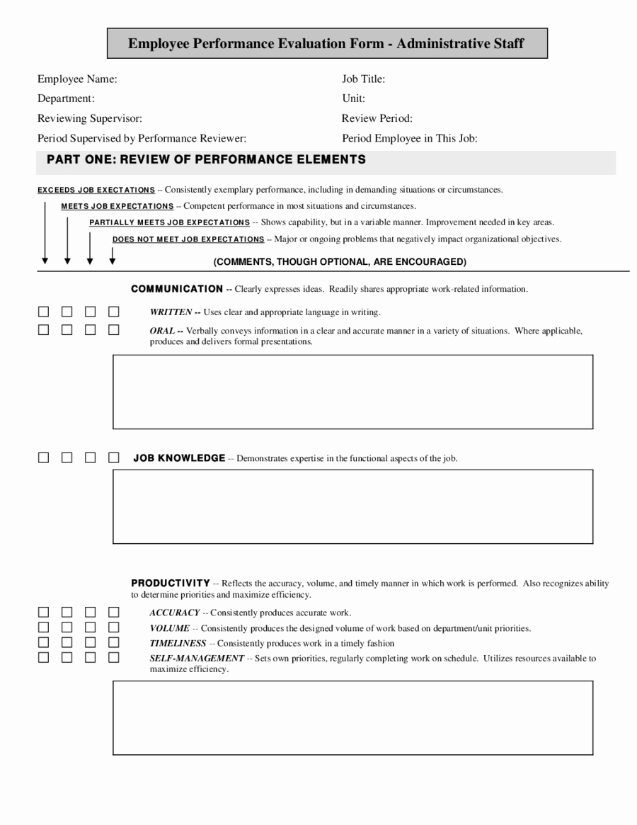 Employee Performance Evaluation forms Lovely Employee Evaluation form Free Sample Employee