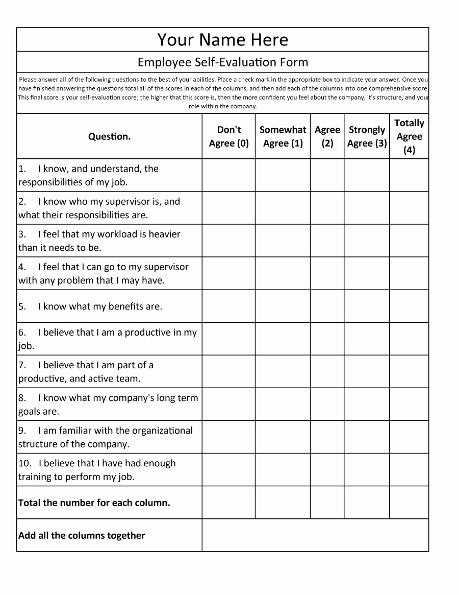 Employee Performance Evaluation Template New 46 Employee Evaluation forms &amp; Performance Review Examples