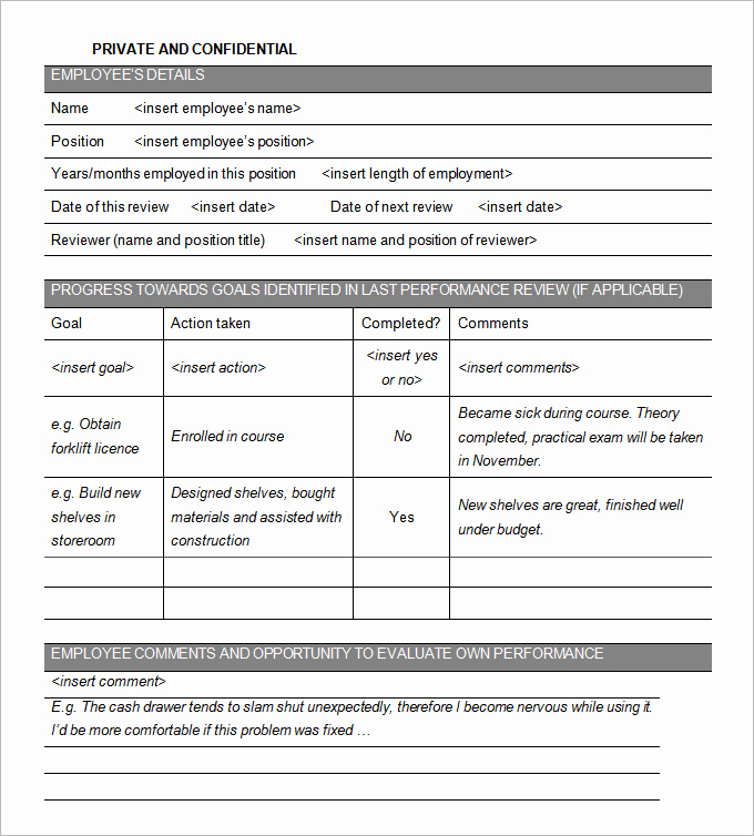 Employee Performance Review Template Word Fresh 9 Sample Performance Review Templates Pdf Doc