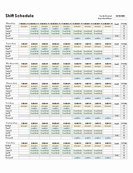 Employee Shift Schedule Template Luxury 21 Best Images About Schedule Templates On Pinterest