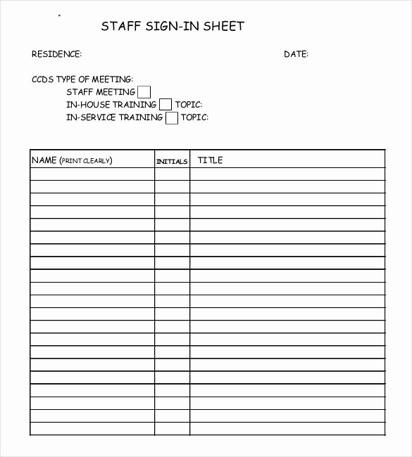 Employee Sign In Sheet New 75 Sign In Sheet Templates Doc Pdf