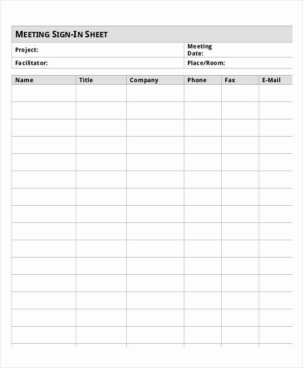 Employee Sign In Sheet Template Best Of Employee Sign In Sheets 8 Free Word Pdf Excel