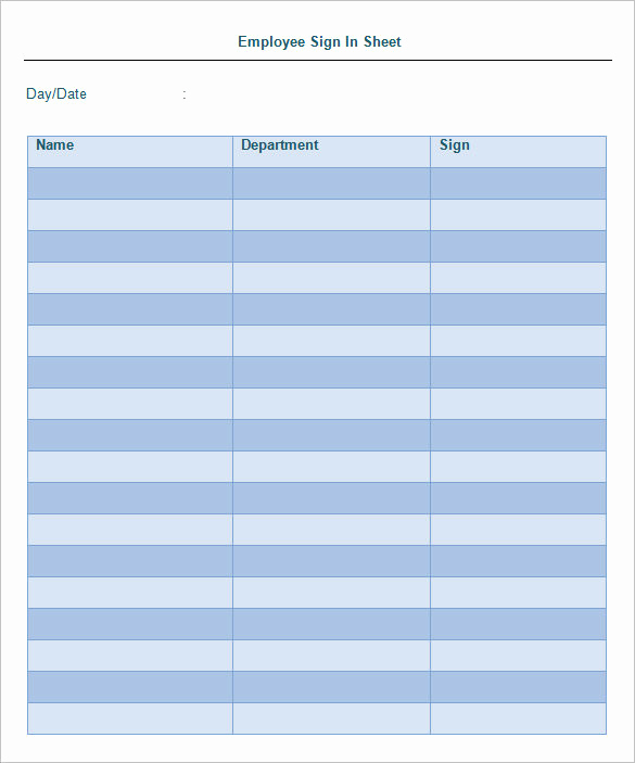 Employee Sign In Sheets Elegant 75 Sign In Sheet Templates Doc Pdf