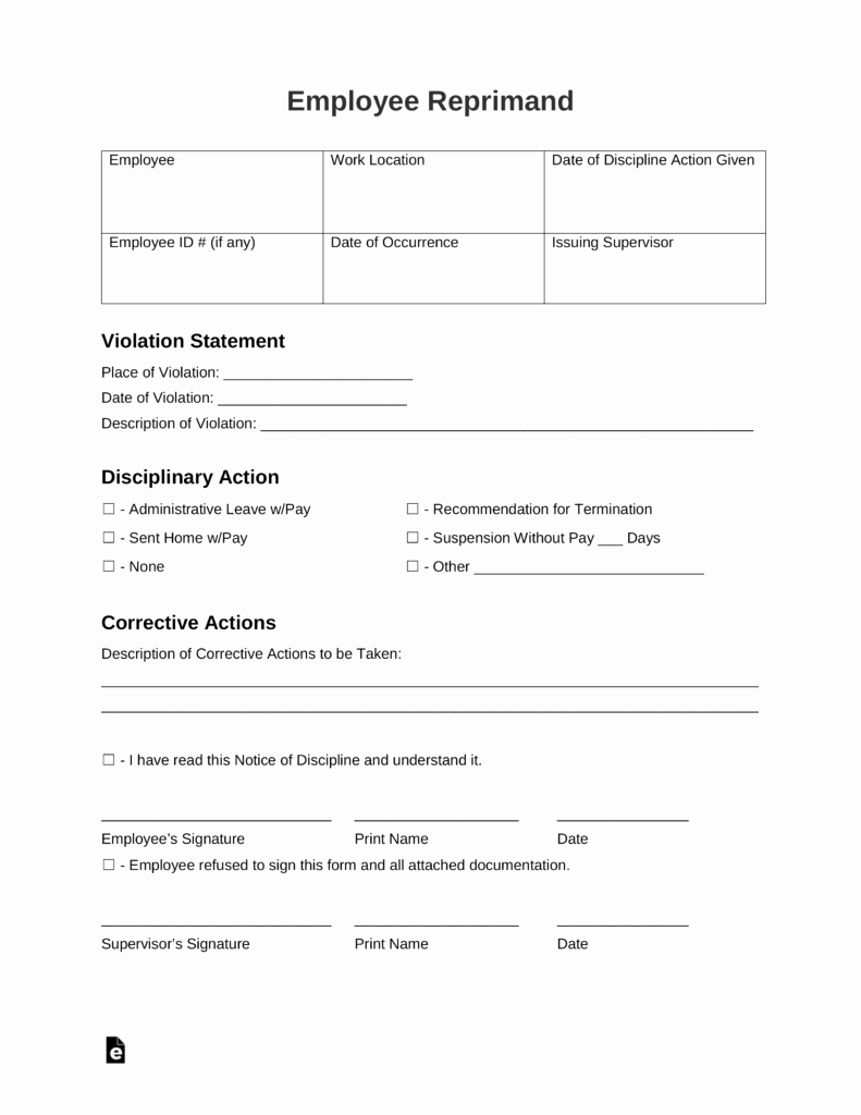 Employee Write Up form Pdf Best Of 20 Employee Write Up form Free Download Pdf Excel