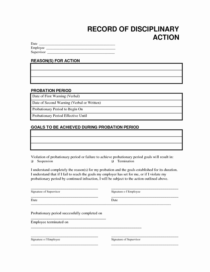 Employee Write Up Sample Best Of Record Disciplinary Action Free Office form Template by