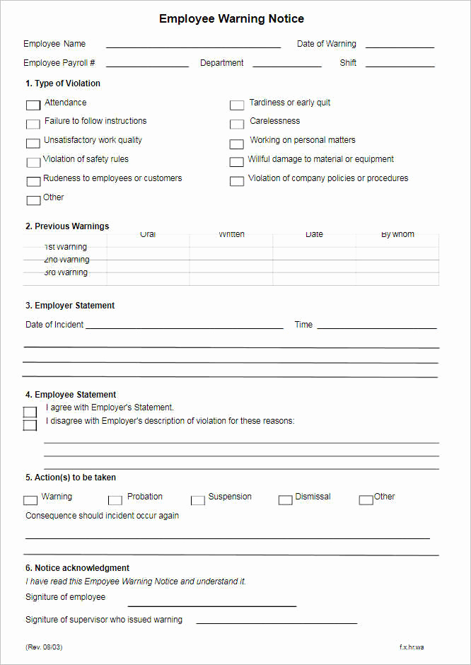 Employee Write Up Templates Awesome 26 Employee Write Up form Templates Free Word