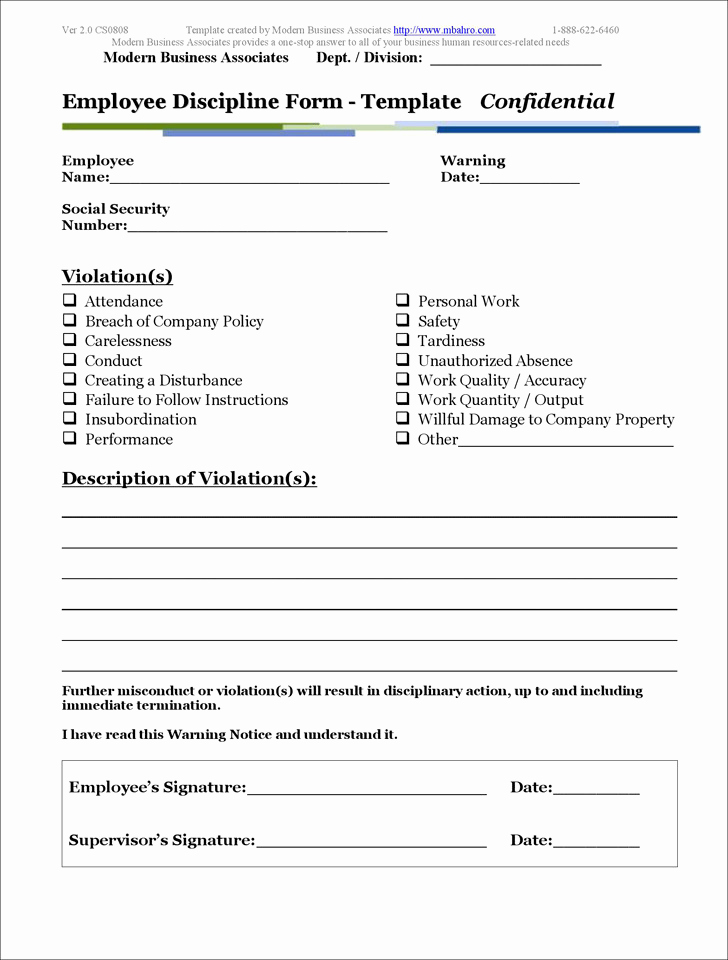 Employee Write Up Templates Luxury 5 Employee Write Up form Free Download