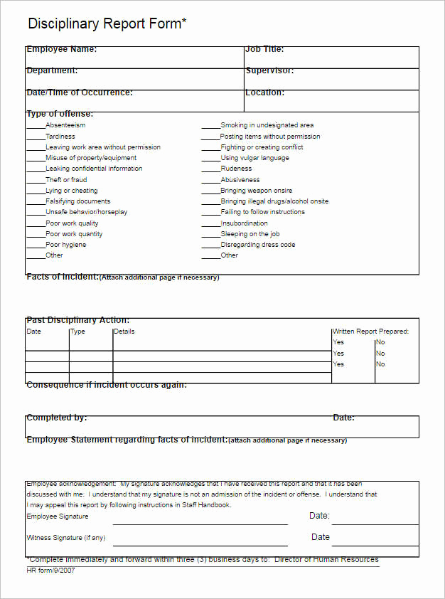 Employee Write Ups Templates Awesome 26 Employee Write Up form Templates Free Word