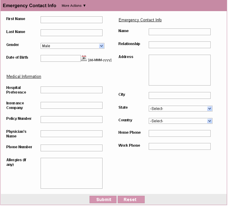 Employment Emergency Contact form Awesome Customer Contact form HTML form Builder
