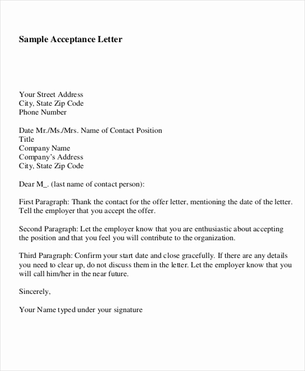 Employment Offer Letter Template Awesome 42 Sample Fer Letter Templates