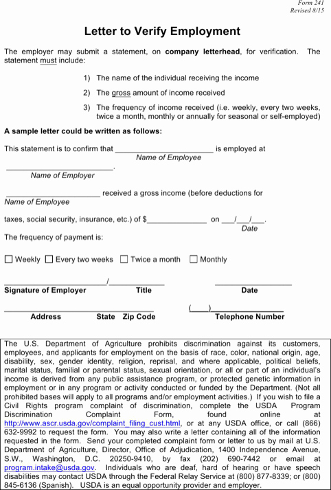 Employment Verification form Template Beautiful Download Employment Verification form for Free formtemplate