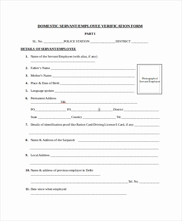 Employment Verification forms Template Inspirational Sample Employment Verification form 8 Examples In Word Pdf
