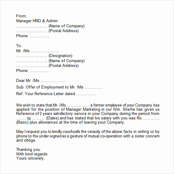 Employment Verification Letter Pdf Lovely Sample Proof Of Employment Letter 9 Download Free