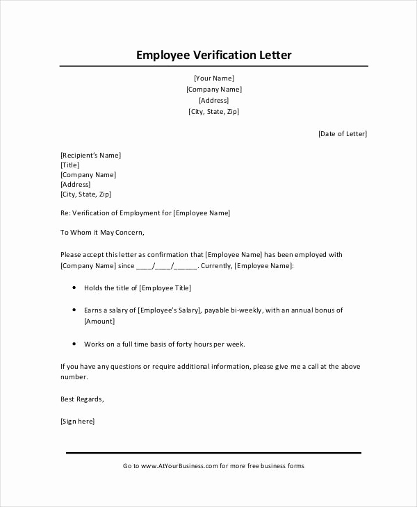 Employment Verification Letter Pdf Unique Free 5 Printable Generic Health In E Verification