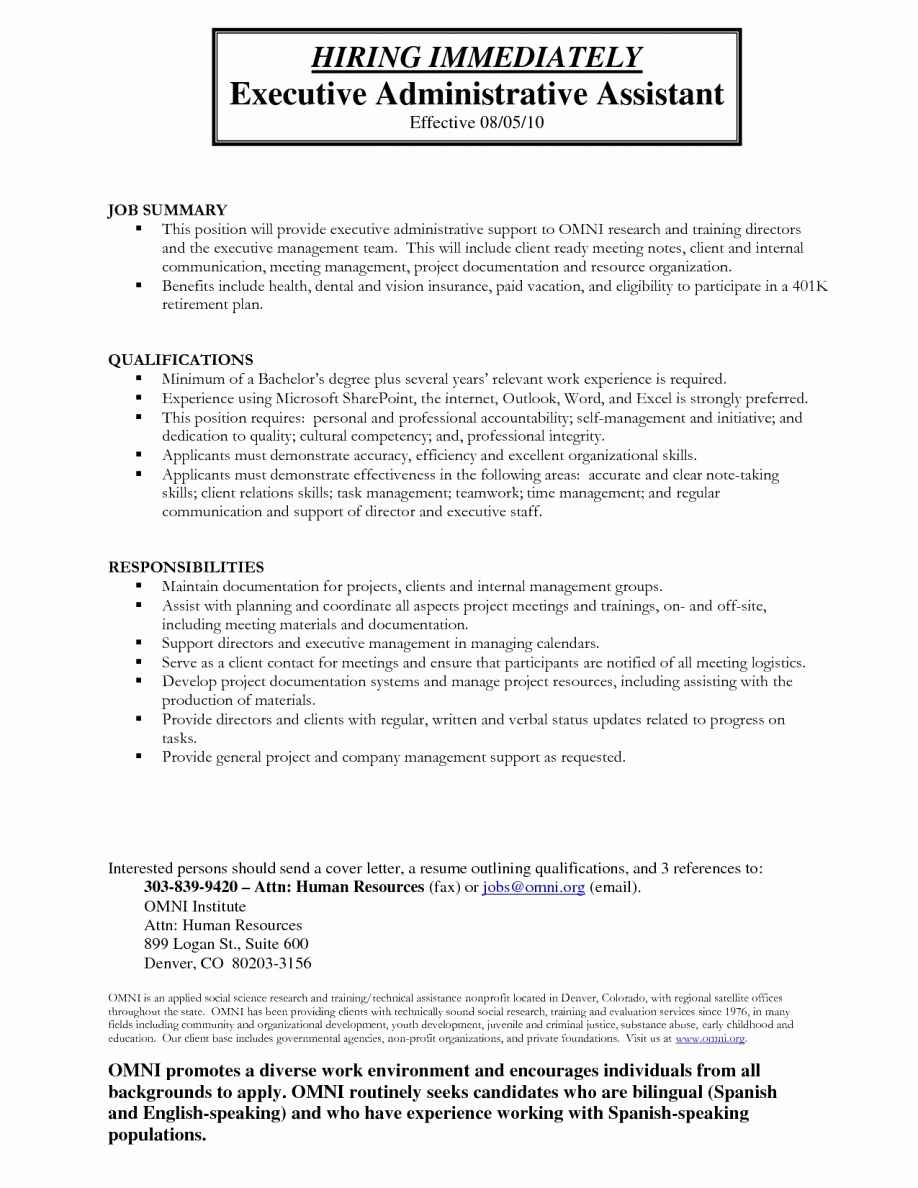 Entry Level Administrative assistant Resume Inspirational Objective Resume Examples Entry Level Administrative