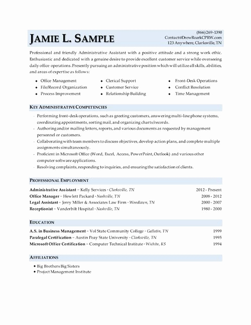 Entry Level Administrative assistant Resume Inspirational This is A Really Nice Layout for An Entry Level Fice